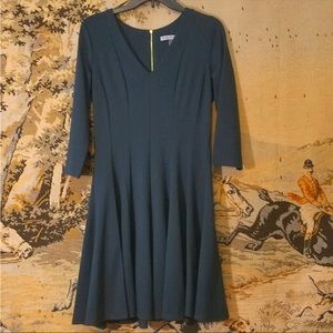 🍁 Danny & Nicole Green Long Sleeve Midi Dress Dark Green 🍁
